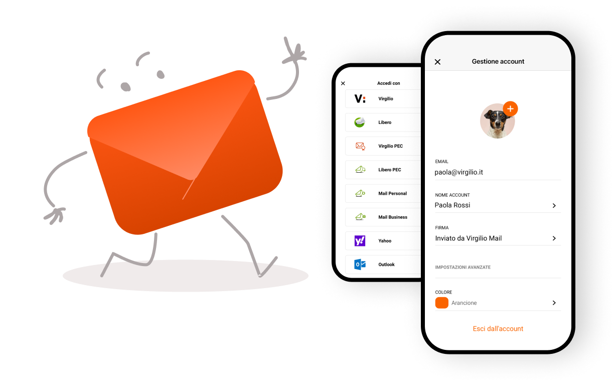 Screenshot app Virgilio Mail